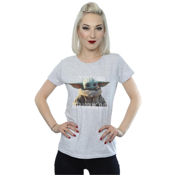 Star Wars Womens/Ladies The Mandalorian Keep Looking Cute Cotton T-Shirt