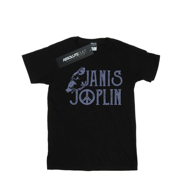 Janis Joplin Dam/Dam Typ Logotyp Bomull Boyfriend T-shirt