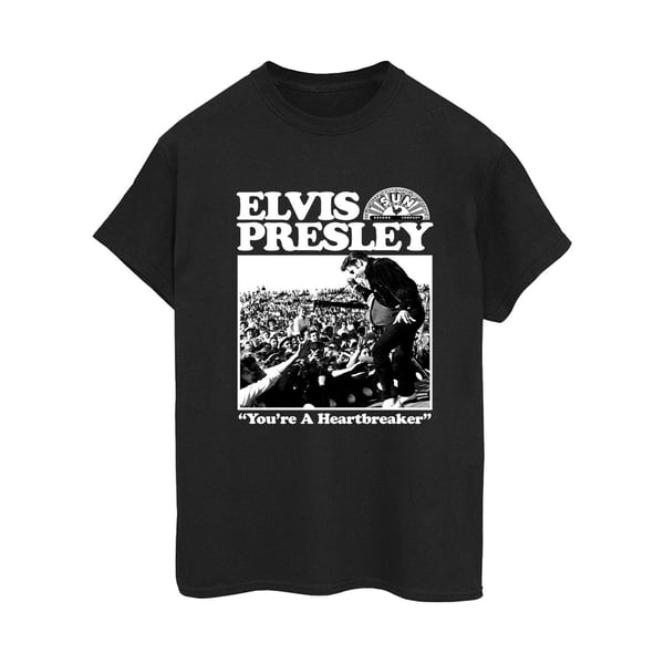 Elvis Dam/Dam A Heartbreaker T-shirt i bomull Boyfriend-modell