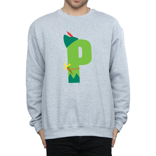 Disney Mens Alphabet P Is For Peter Pan Sweatshirt