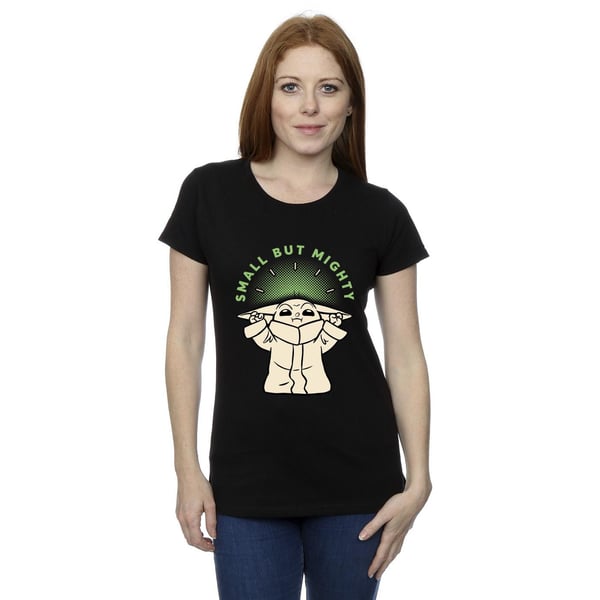 Star Wars Womens/Ladies The Mandalorian Small But Mighty Grogu Cotton T-Shirt