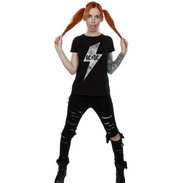 AC/DC Womens/Ladies Lightning Bolt Cotton T-Shirt