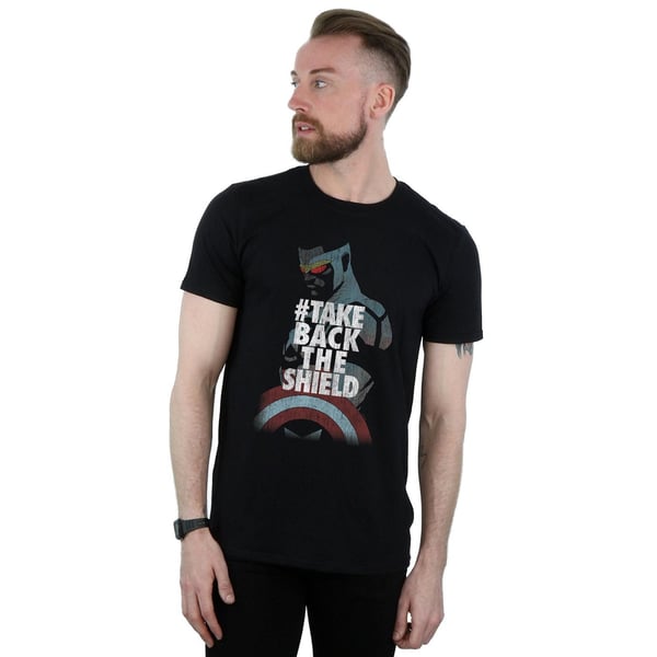 Marvel Mens Captain America Sam Wilson Take Back The Shield T-Shirt