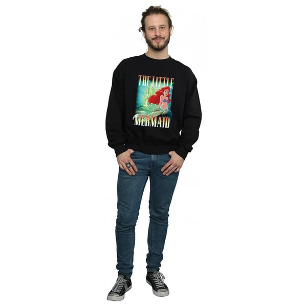 Disney Mens The Little Mermaid Ariel Montage Sweatshirt