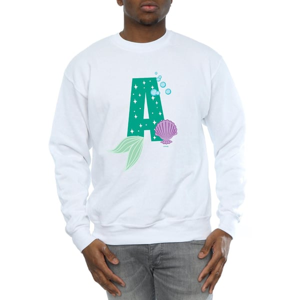 Disney Mens Alphabet A Is For Ariel Sweatshirt