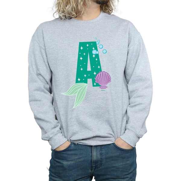 Disney Mens Alphabet A Is For Ariel Sweatshirt