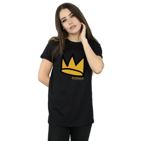 Riverdale Womens/Ladies Jughead Hat Logo Cotton Boyfriend T-Shirt