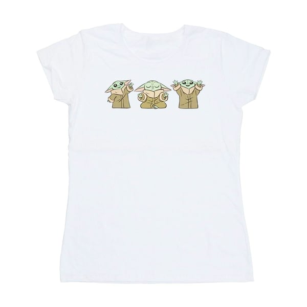 Star Wars Womens/Ladies The Mandalorian Grogu Poses Cotton T-Shirt