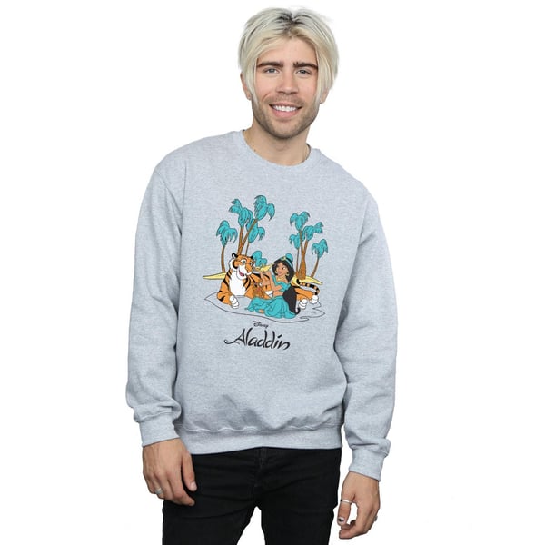 Disney Mens Aladdin Jasmine Abu Rajah Beach Sweatshirt