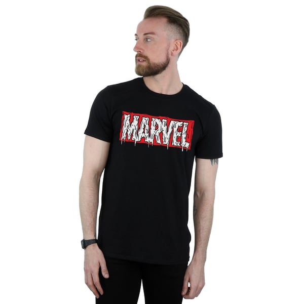 Marvel miesten Drip Logo T-paita