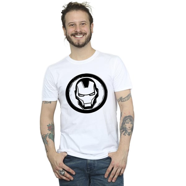 Marvel Mens Iron Man Chest Logo T-Shirt