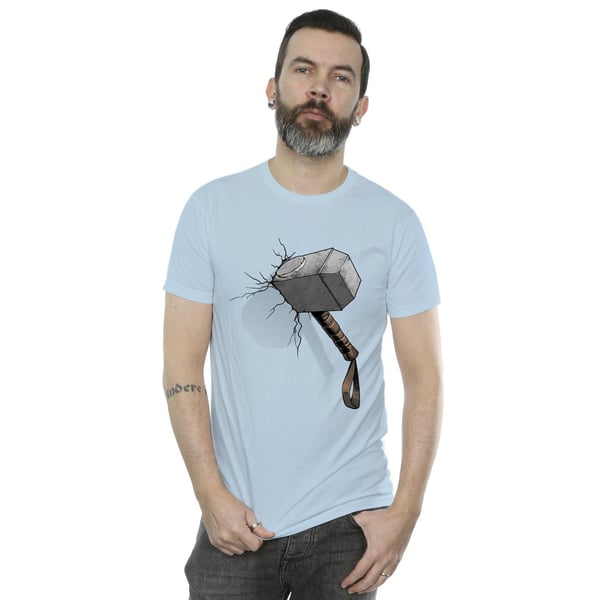 Marvel Universe Mens Thor Hammer Crack T-Shirt
