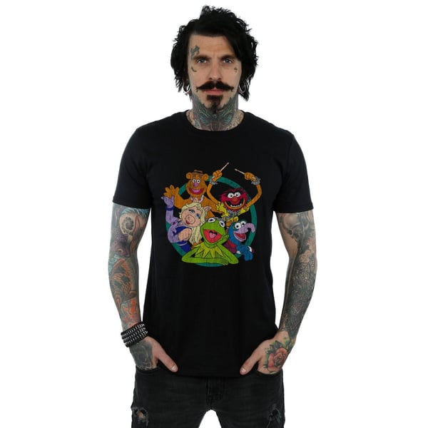 Disney Mens The Muppets Group Circle T-Shirt