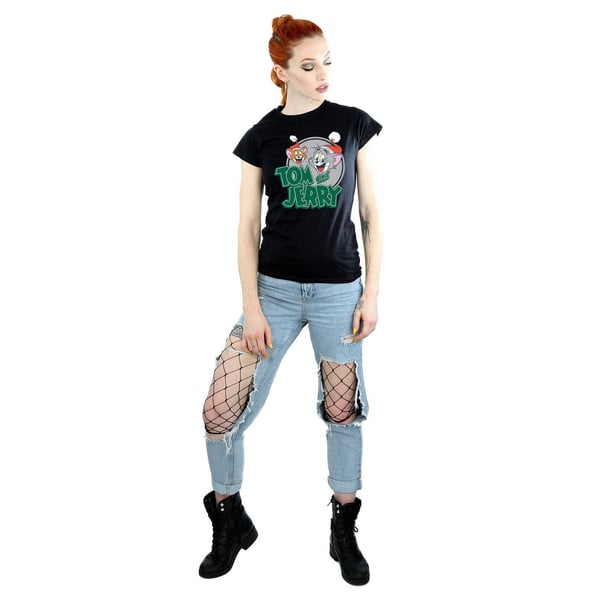 Tom And Jerry Womens/Ladies Christmas Greetings Cotton T-Shirt