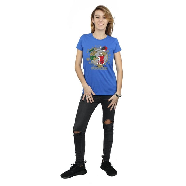 Tom And Jerry Womens/Ladies Christmas Surprise Cotton T-Shirt