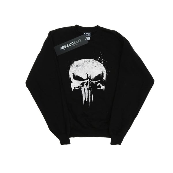 Marvel Mens The Punisher TV Skull Logo Sweatshirt