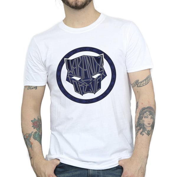 Marvel Mens Wakanda Forever Tribal Icon T-Shirt