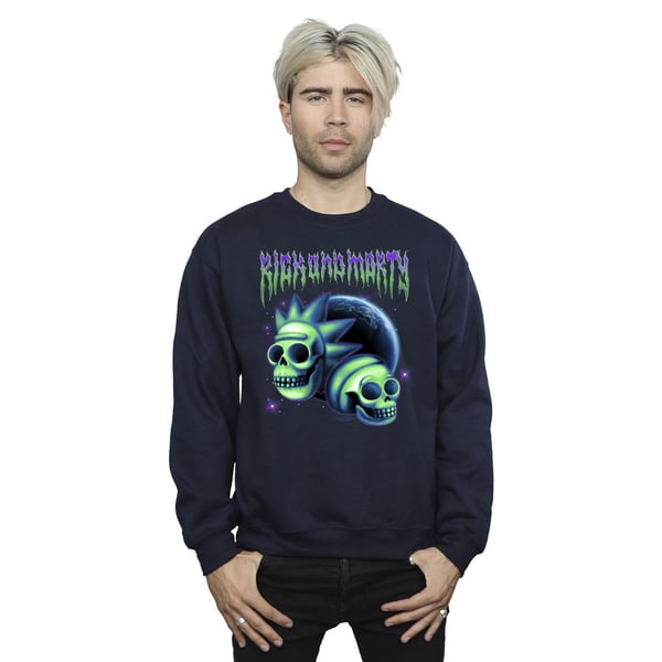 Rick And Morty Mens Space Skull Sweatshirt