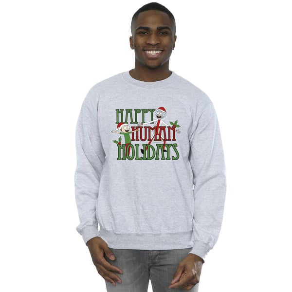 Rick And Morty Mens Happy Human Holidays Sweatshirt