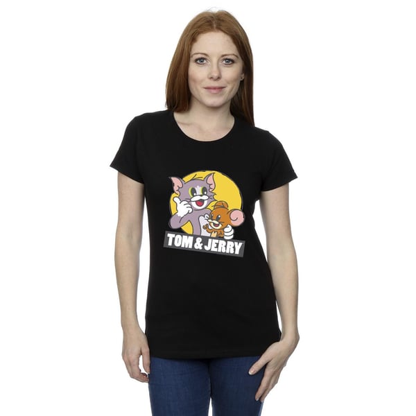 Tom And Jerry Womens/Ladies Sketch Logo Cotton T-Shirt