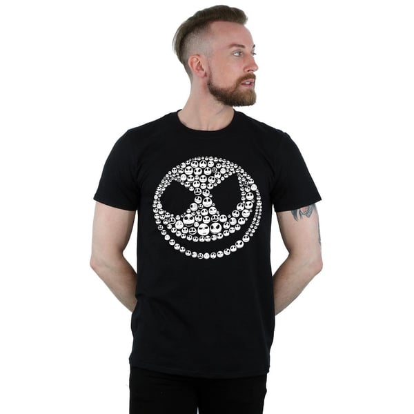 Disney Mens Nightmare Before Christmas Jack Skull Collage T-Shirt