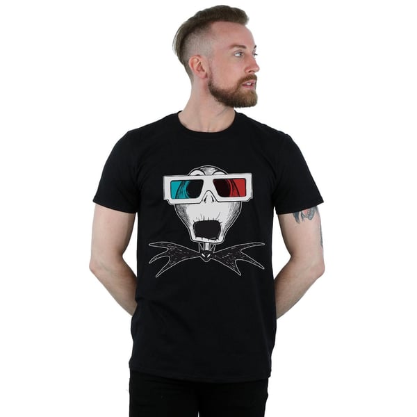 Disney Mens Nightmare Before Christmas Jack Skellington 3D Glasses T-Shirt