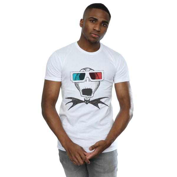 Disney Mens Nightmare Before Christmas Jack Skellington 3D Glasses T-Shirt