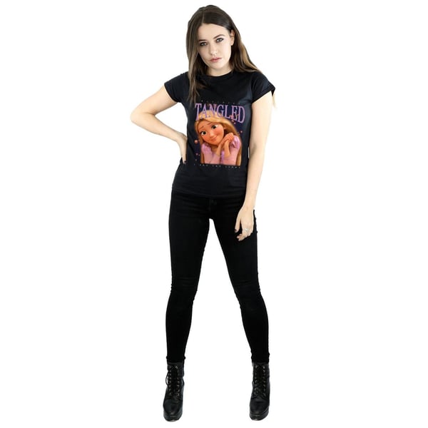 Disney Womens/Ladies Tangled Rapunzel Montage Cotton T-Shirt