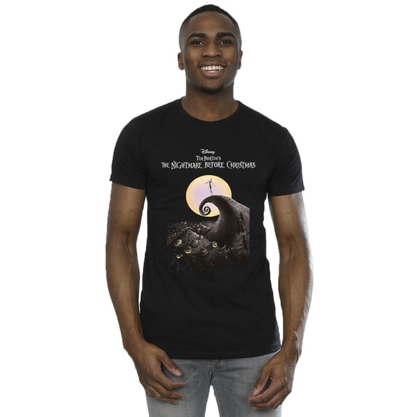 The Nightmare Before Christmas Mens Moon Poster T-Shirt
