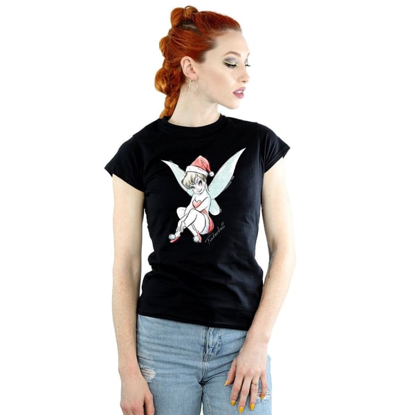 Disney Dam/Dam Tinkerbell Christmas Fairy T-shirt i bomull