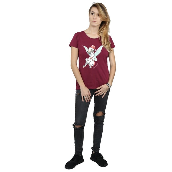 Disney Womens/Ladies Tinkerbell Christmas Fairy Cotton T-Shirt