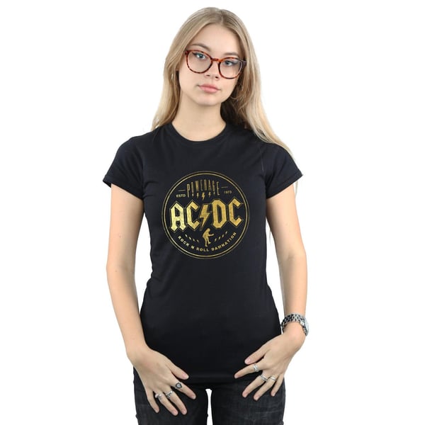 AC/DC Womens/Ladies Rock N Roll Damnation Cotton T-Shirt