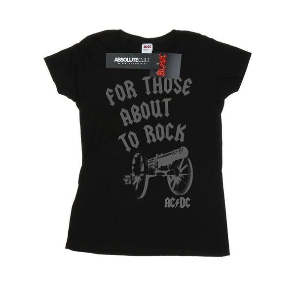 AC/DC Womens/Ladies For Those About To Rock Cannon Cotton T-Shirt