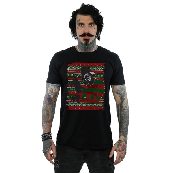 A Nightmare On Elm Street Mens Christmas Fair Isle T-Shirt