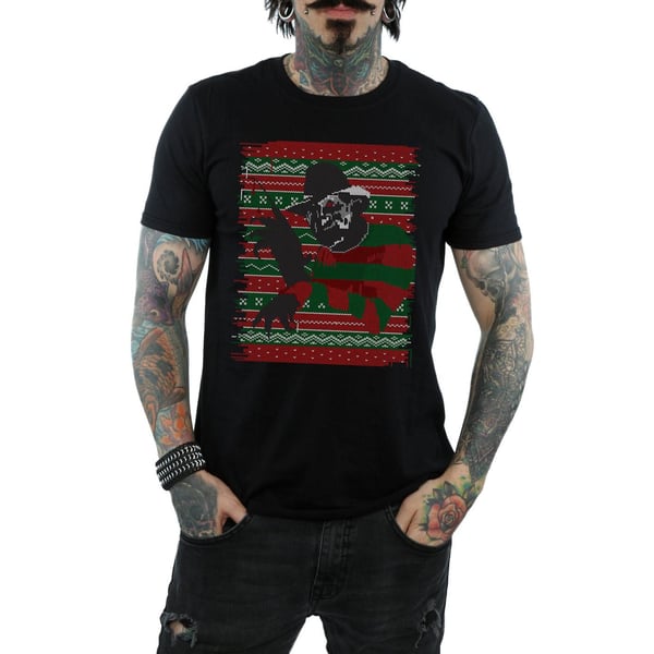 A Nightmare On Elm Street Mens Christmas Fair Isle T-Shirt
