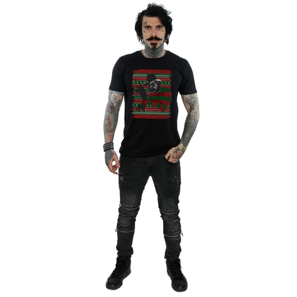 A Nightmare On Elm Street Mens Christmas Fair Isle T-Shirt