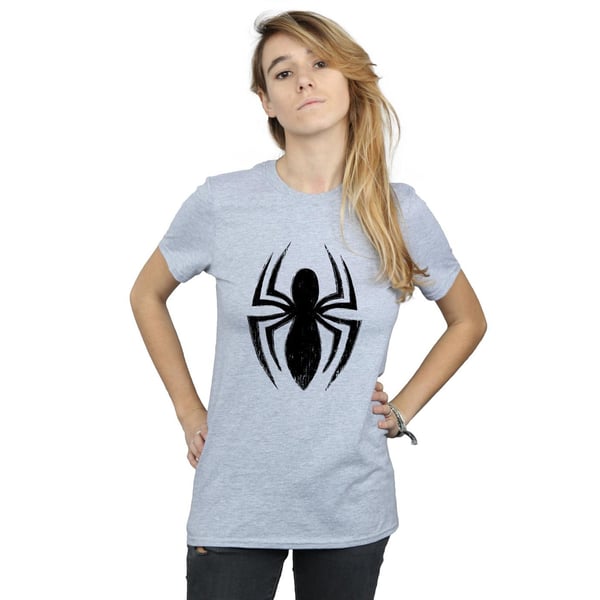 Marvel Womens/Ladies Spider-Man Ultimate Spider Logo Cotton Boyfriend T-Shirt