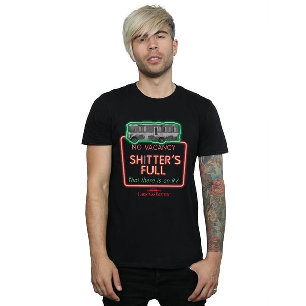 National Lampoon´s Christmas Vacation Mens Greyscale No Vacancy T-Shirt