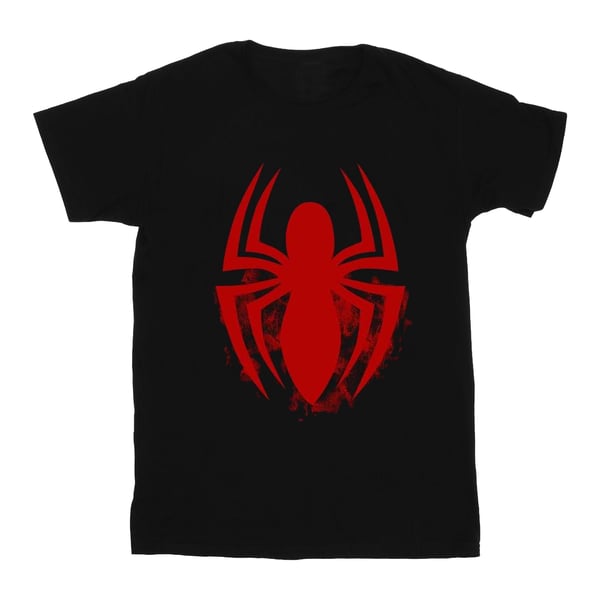 Marvel Womens/Ladies Spider-Man Logo Emblem Cotton Boyfriend T-Shirt