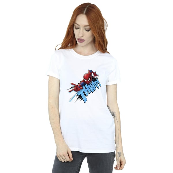 Marvel Womens/Ladies Spider-Man Thump Cotton Boyfriend T-Shirt