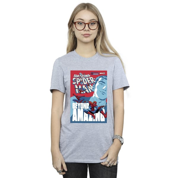 Marvel Womens/Ladies Spider-Man Beyond Amazing Cover Cotton Boyfriend T-Shirt