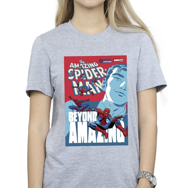 Marvel Womens/Ladies Spider-Man Beyond Amazing Cover Cotton Boyfriend T-Shirt