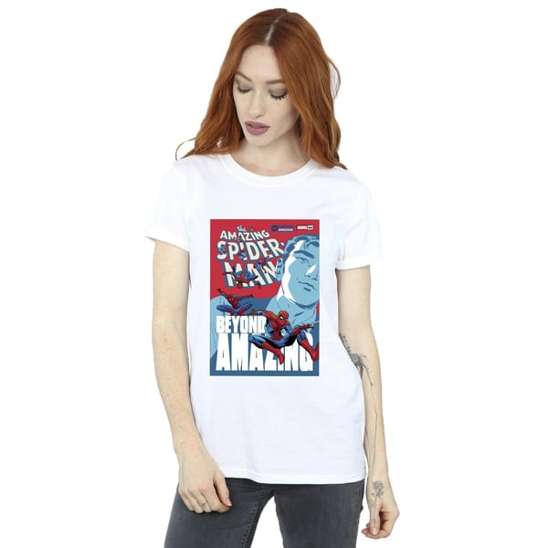 Marvel Womens/Ladies Spider-Man Beyond Amazing Cover Cotton Boyfriend T-Shirt