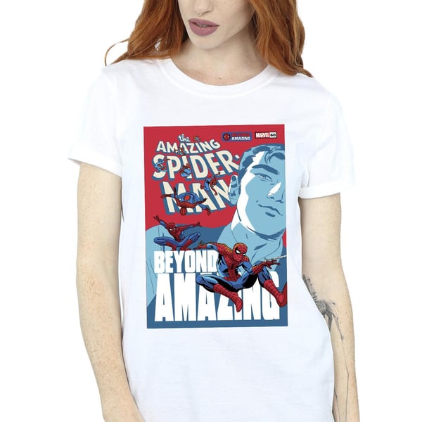 Marvel Womens/Ladies Spider-Man Beyond Amazing Cover Cotton Boyfriend T-Shirt