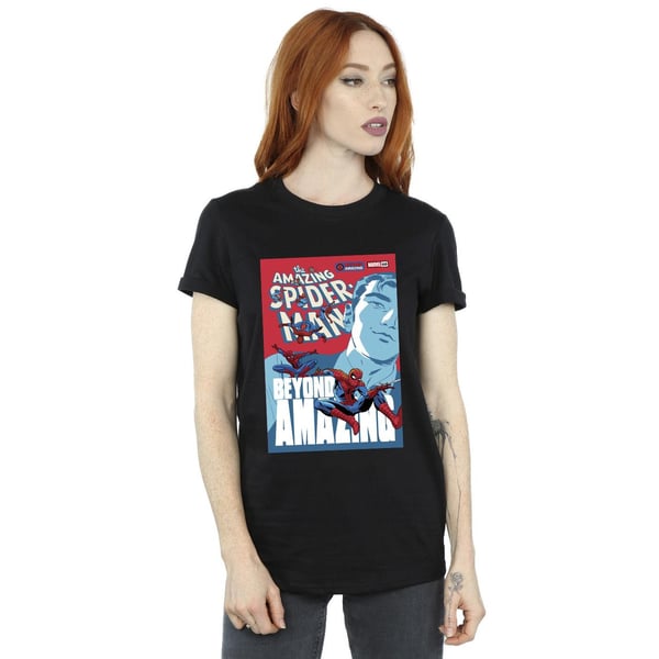 Marvel Womens/Ladies Spider-Man Beyond Amazing Cover Cotton Boyfriend T-Shirt