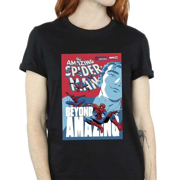 Marvel Womens/Ladies Spider-Man Beyond Amazing Cover Cotton Boyfriend T-Shirt