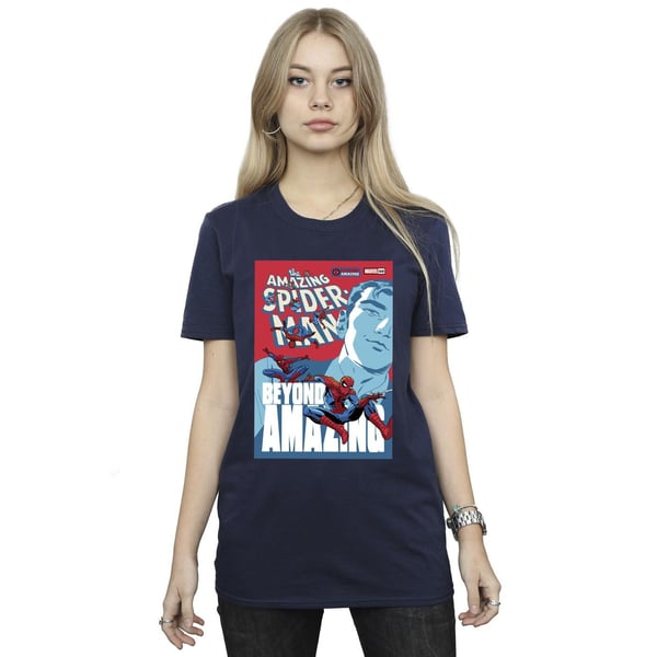 Marvel Womens/Ladies Spider-Man Beyond Amazing Cover Cotton Boyfriend T-Shirt