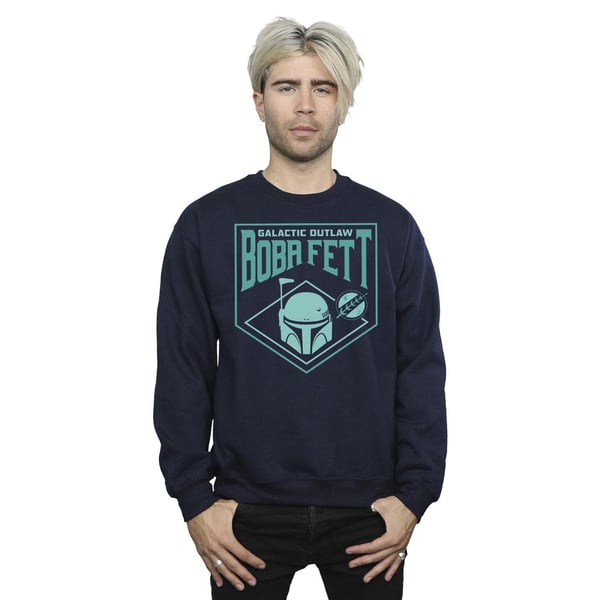 Star Wars Mens The Book Of Boba Fett Galactic Helm Chest Sweatshirt