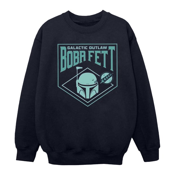 Star Wars Mens The Book Of Boba Fett Galactic Helm Chest Sweatshirt