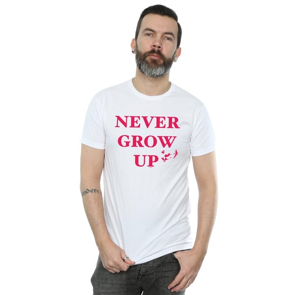 Disney Mens Peter Pan Never Grow Up T-Shirt